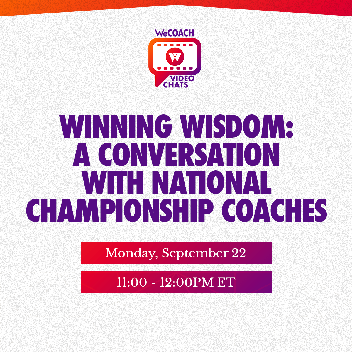 Video Chat: Winning Wisdom: A Conversation With National Championship Coaches